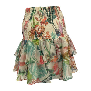Patbo Floral Pattern Oasis Ruched Skirt Size L