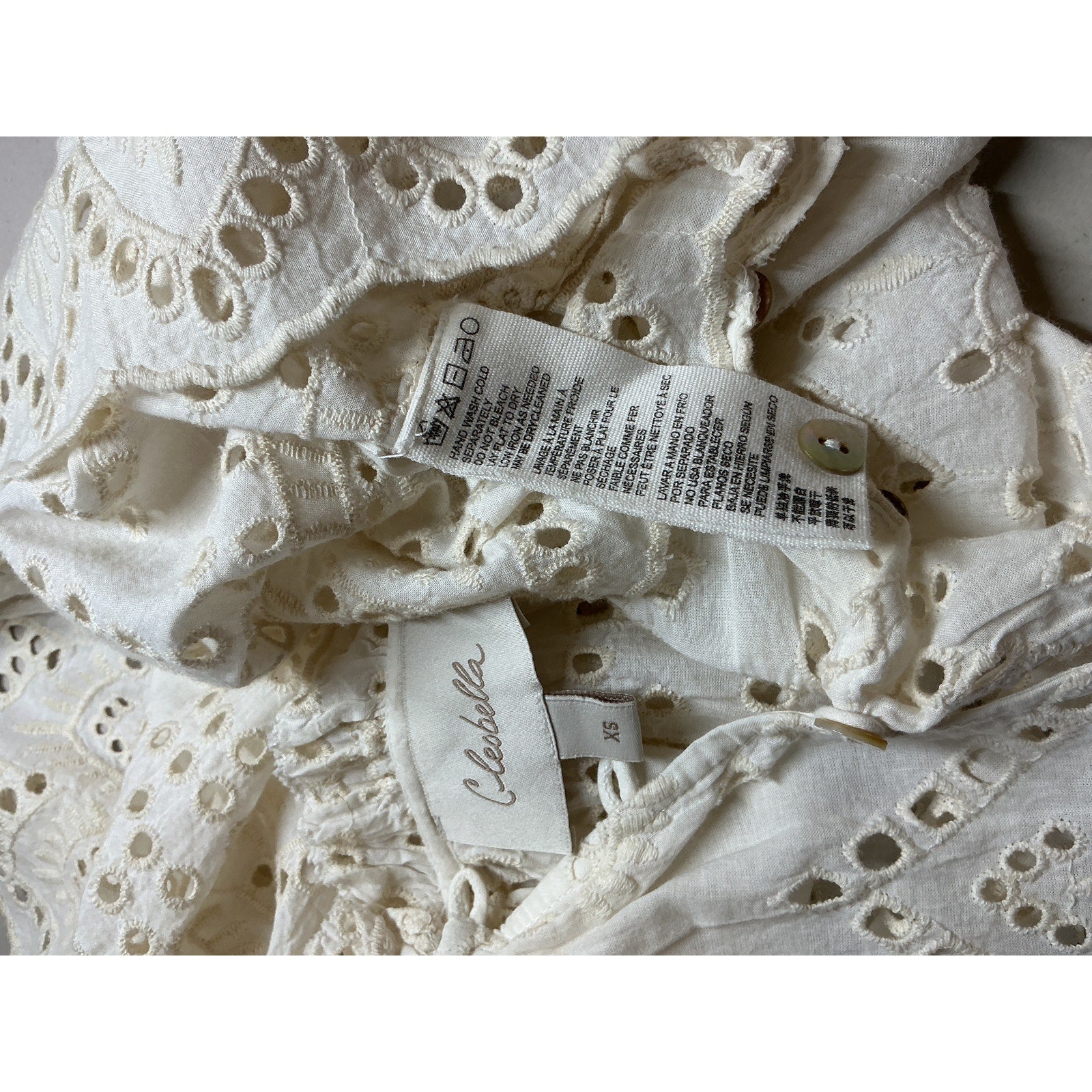 Cleobella 'Alicia' White Cotton Blouse Size XS