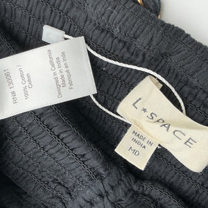 L*Space Smocked Black Mallorca Maxi Dress Size M