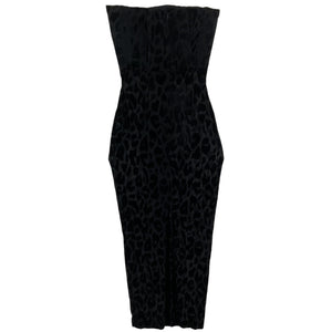 Alex Perry Flocked Black Colton Dress Size US 0 / UK 4