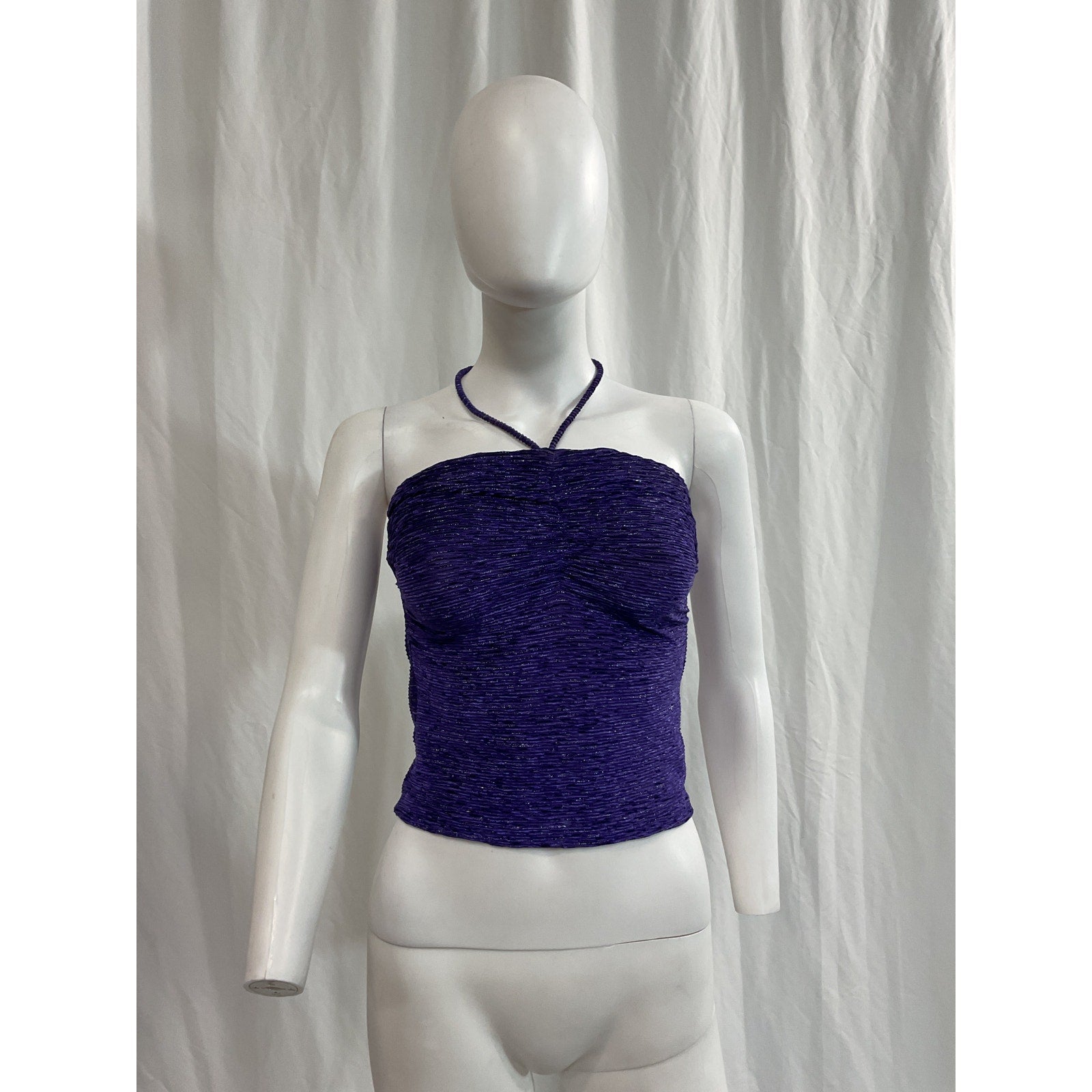 Iro 'Liviar' Purple Halterneck Top Size 34
