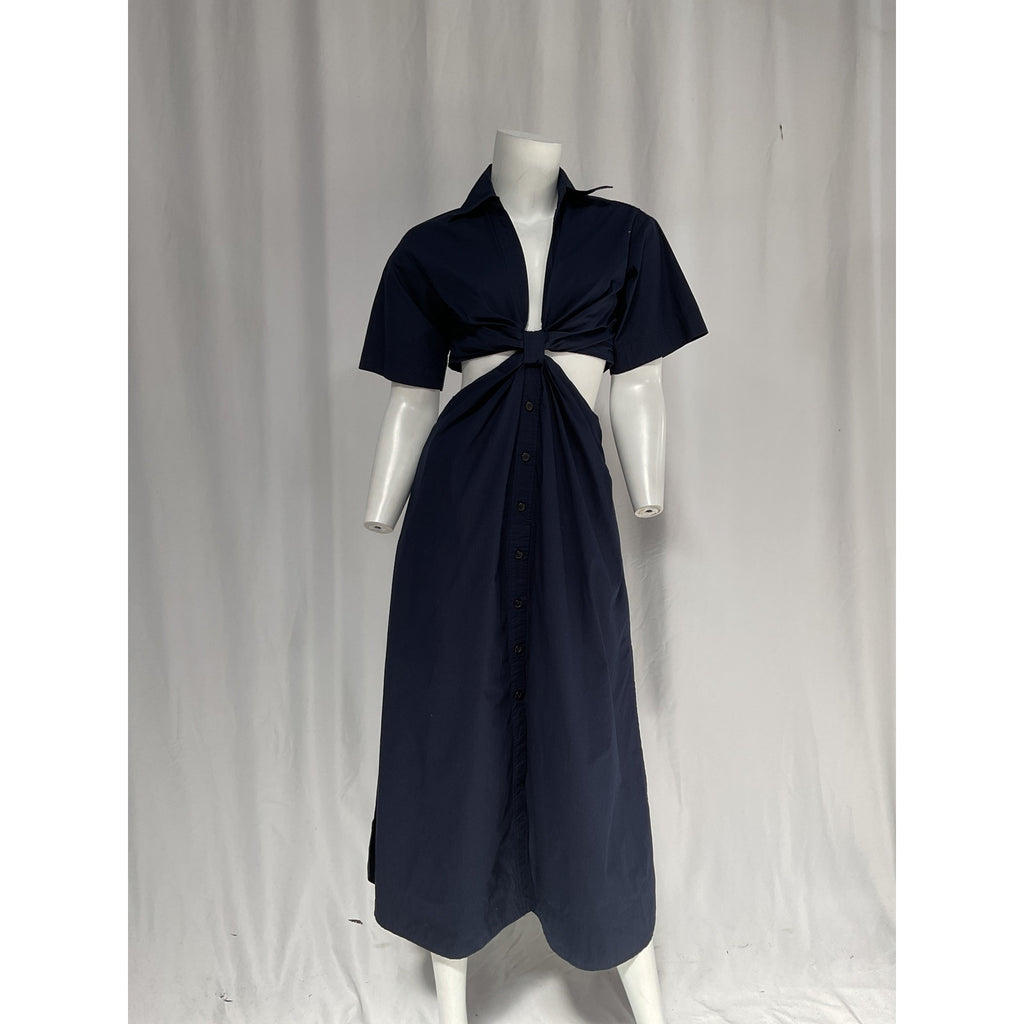 A.L.C. 'Georgia' Blue Cut Out Poplin Dress Size 4
