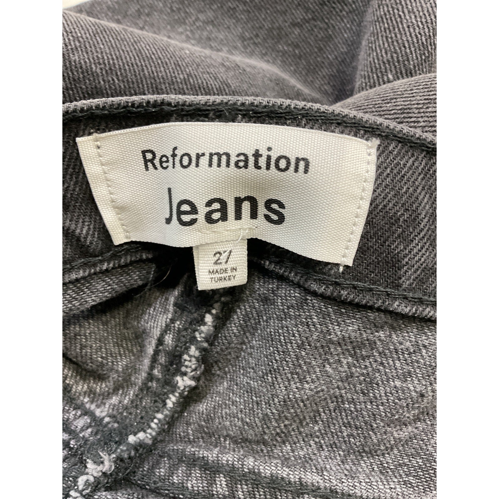 Reformation 'Tazz' Black Maxi Denim Jean Skirt Size 27