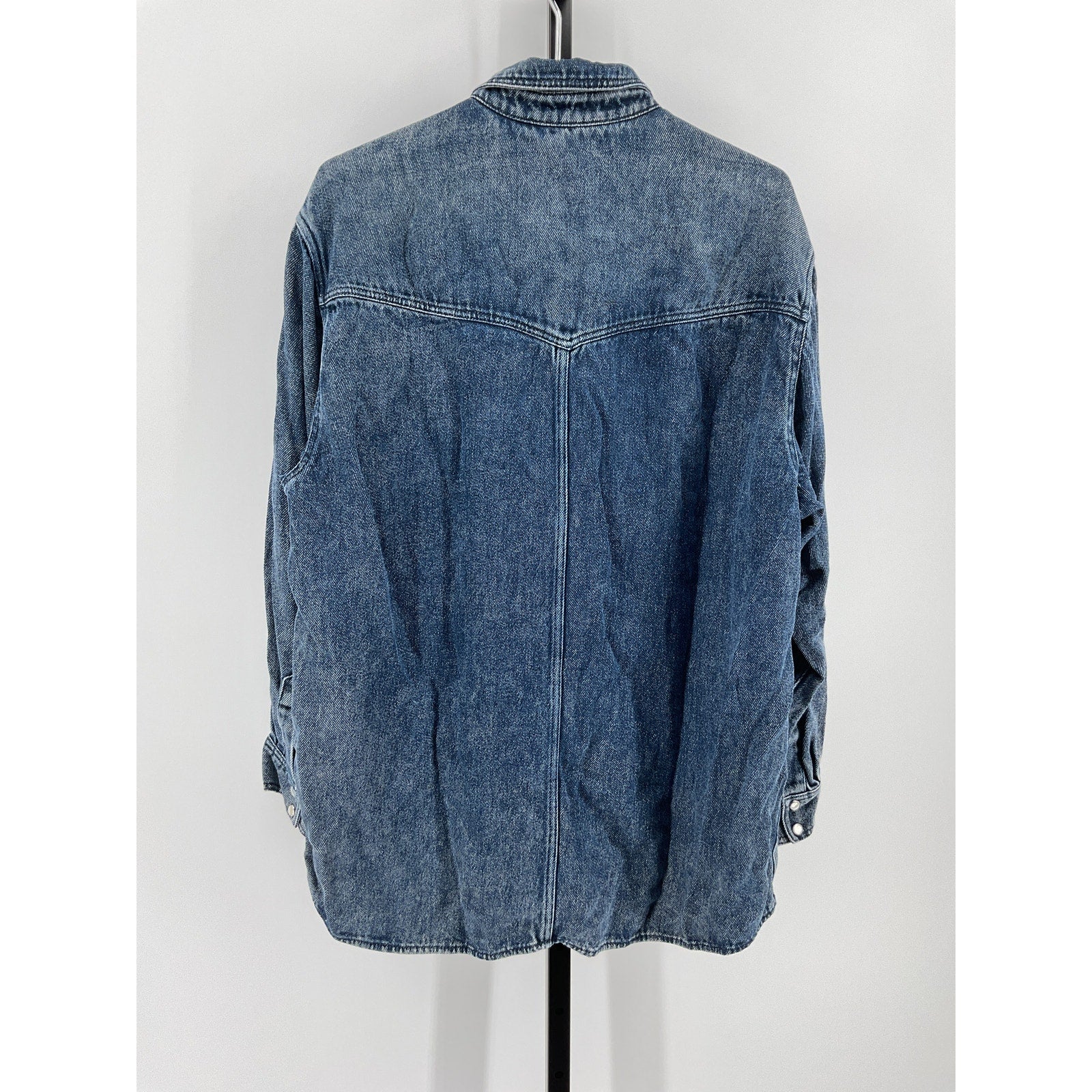 Isabel Marant �toile 'Taniami' Blue Cotton Oversized Denim Shirt Size 40