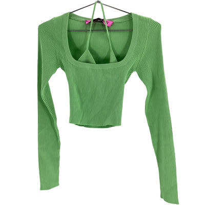 Gauge81 Ribbed Knit Green Yukita Top Size Small NWT