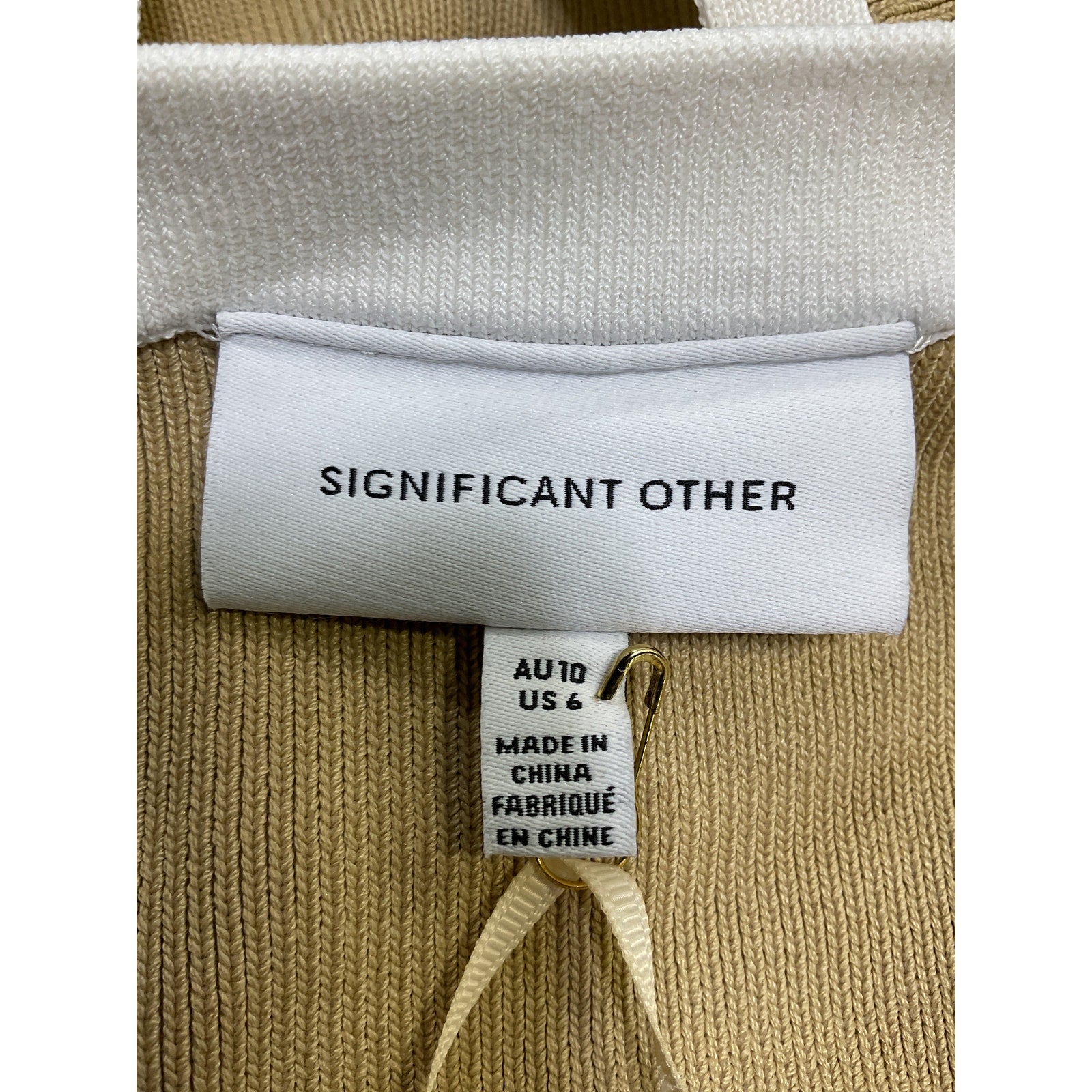Significant Other 'Taylor' Beige Viscose Top Size 6