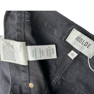 Agolde Distressed Black 90s Crop Denim Jeans Size 27