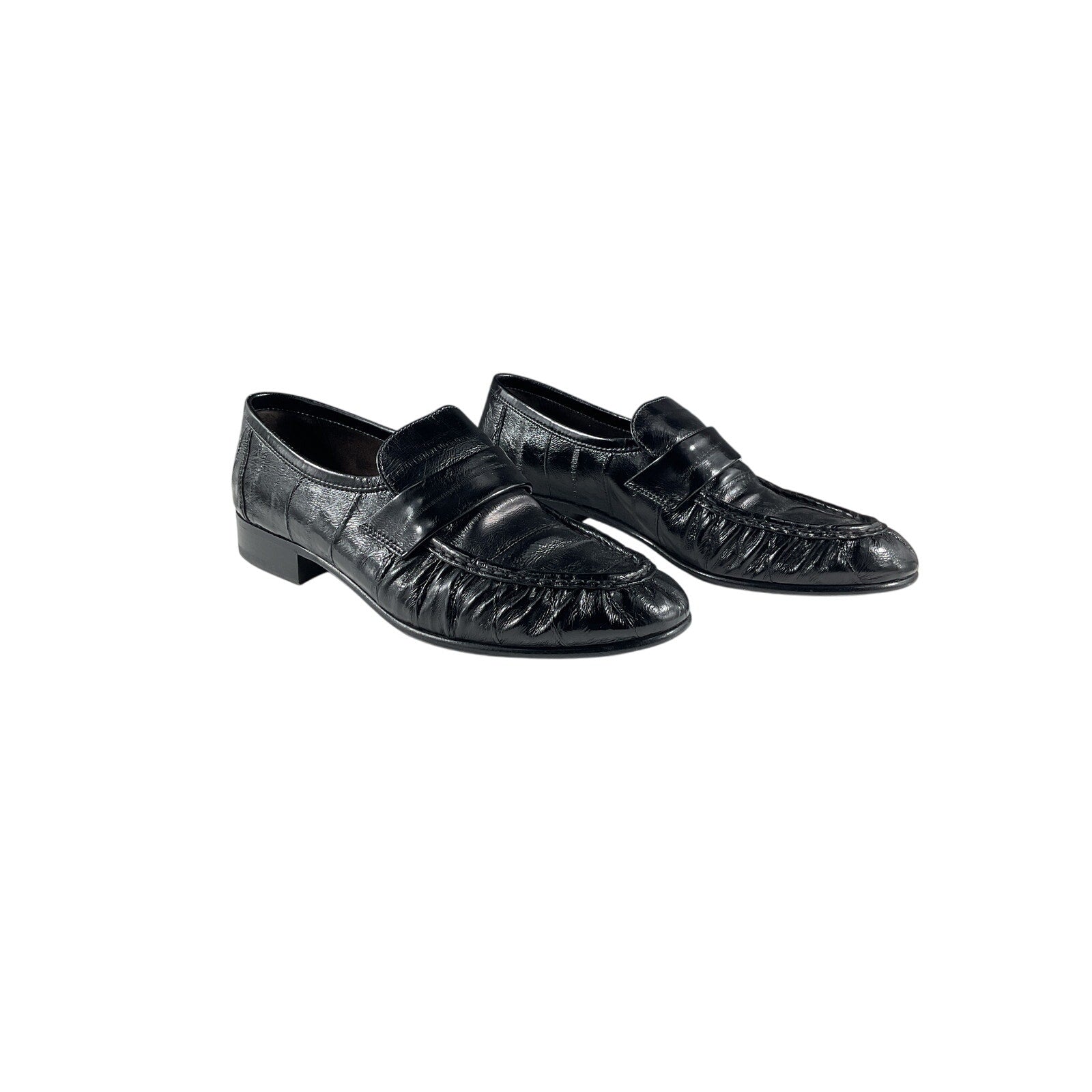 The Row Soft Black Leather Loafer Size 8