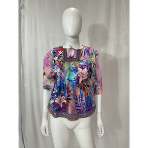 Camilla 'Party Like Batwing' Pink Crystal Embellished Dress Size 4