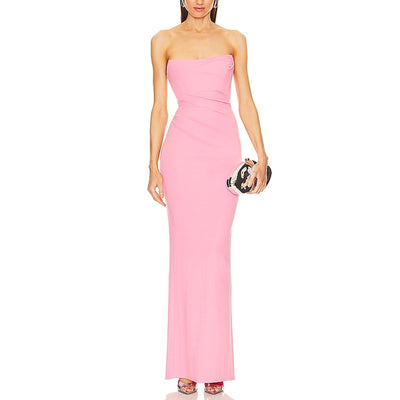 Michael Costello x Revolve 'Briggs' Pink Viscose Gown Size XS