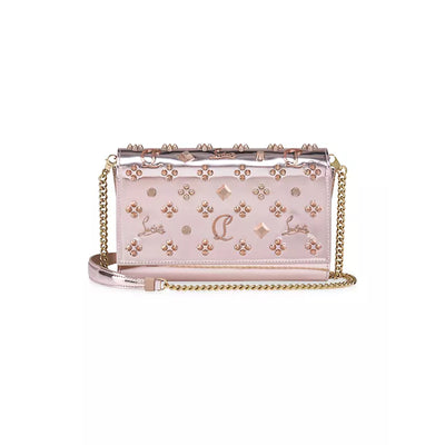 Metallic Pink Christian Louboutin Spiked 'Paloma' Clutch