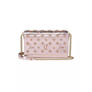 Metallic Pink Christian Louboutin Spiked 'Paloma' Clutch