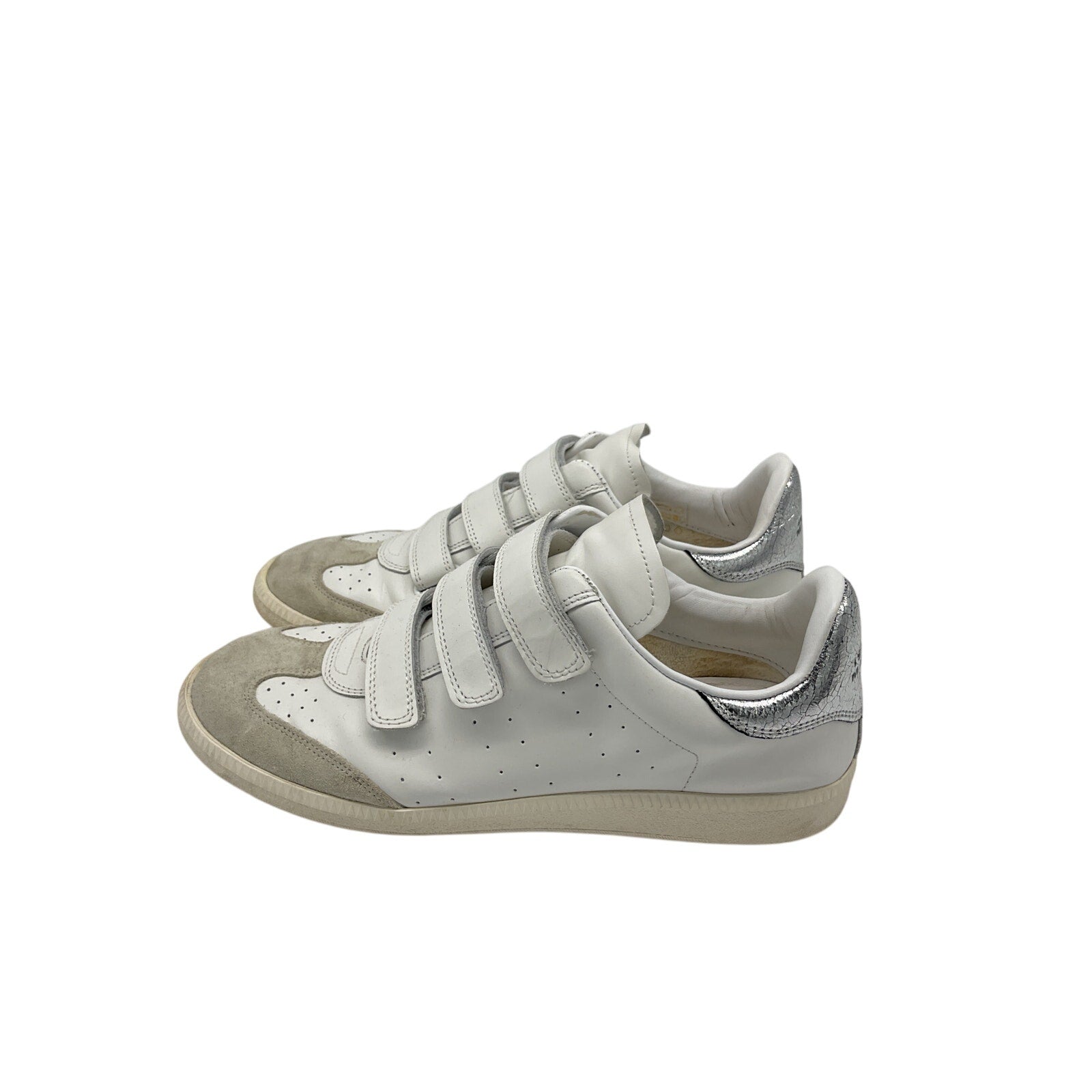Isabel Marant 'Beth' White Leather Sneakers Size 10