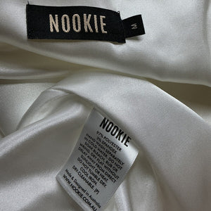 Nookie Satin Ivory Stella Mini Dress Size M