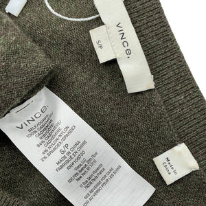 Vince Cashmere Green V-Neck Sweater Size S/P