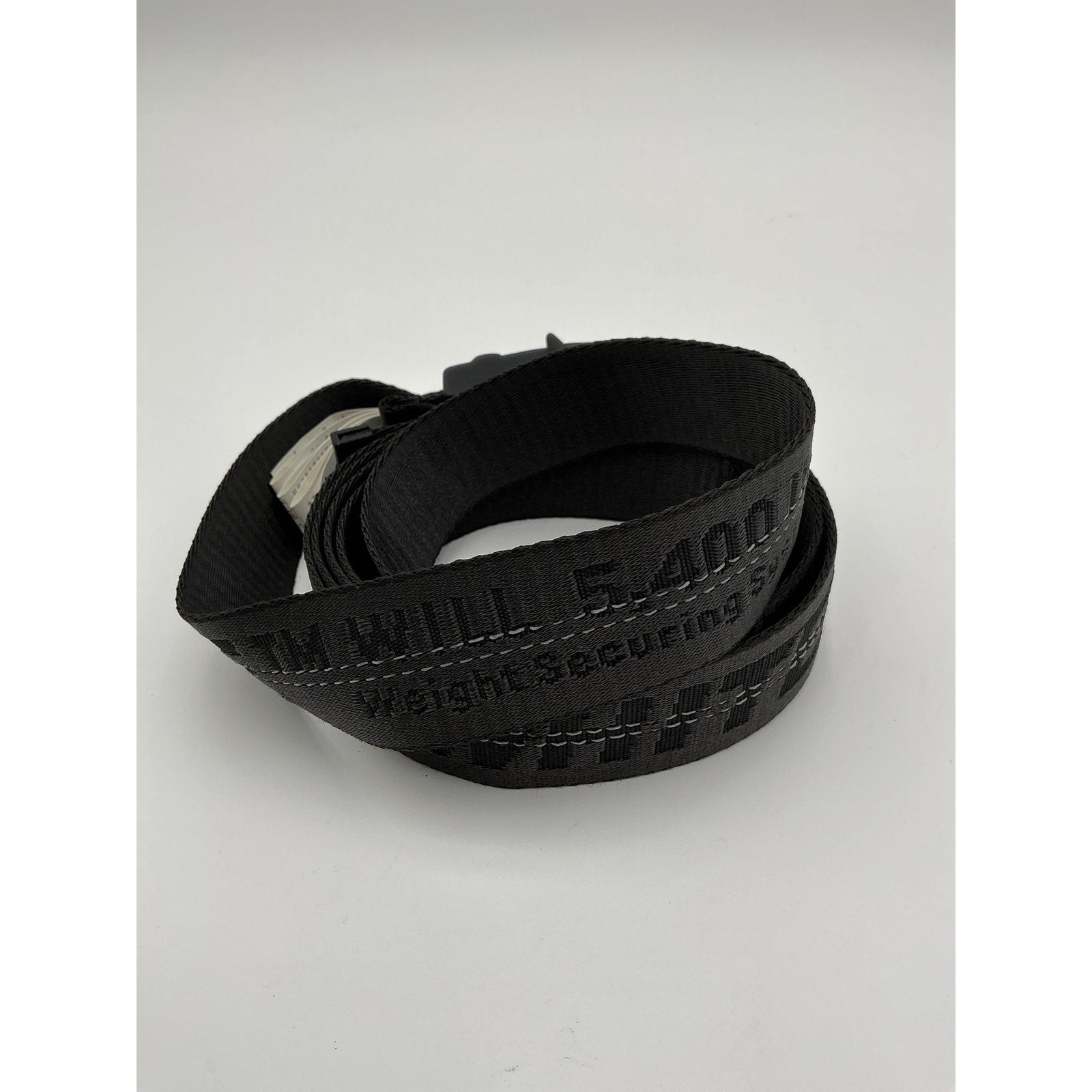 Off-White Classic Black Polyamide Industrial Belt Size OS