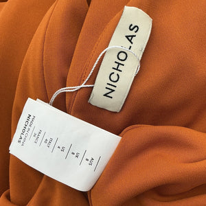 Nicholas Ruched Burnt Orange Shayla Dress Size 4