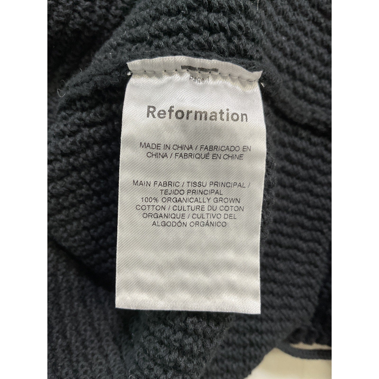 Reformation 'Venete' Black Open Knit Dress Size M - NWT
