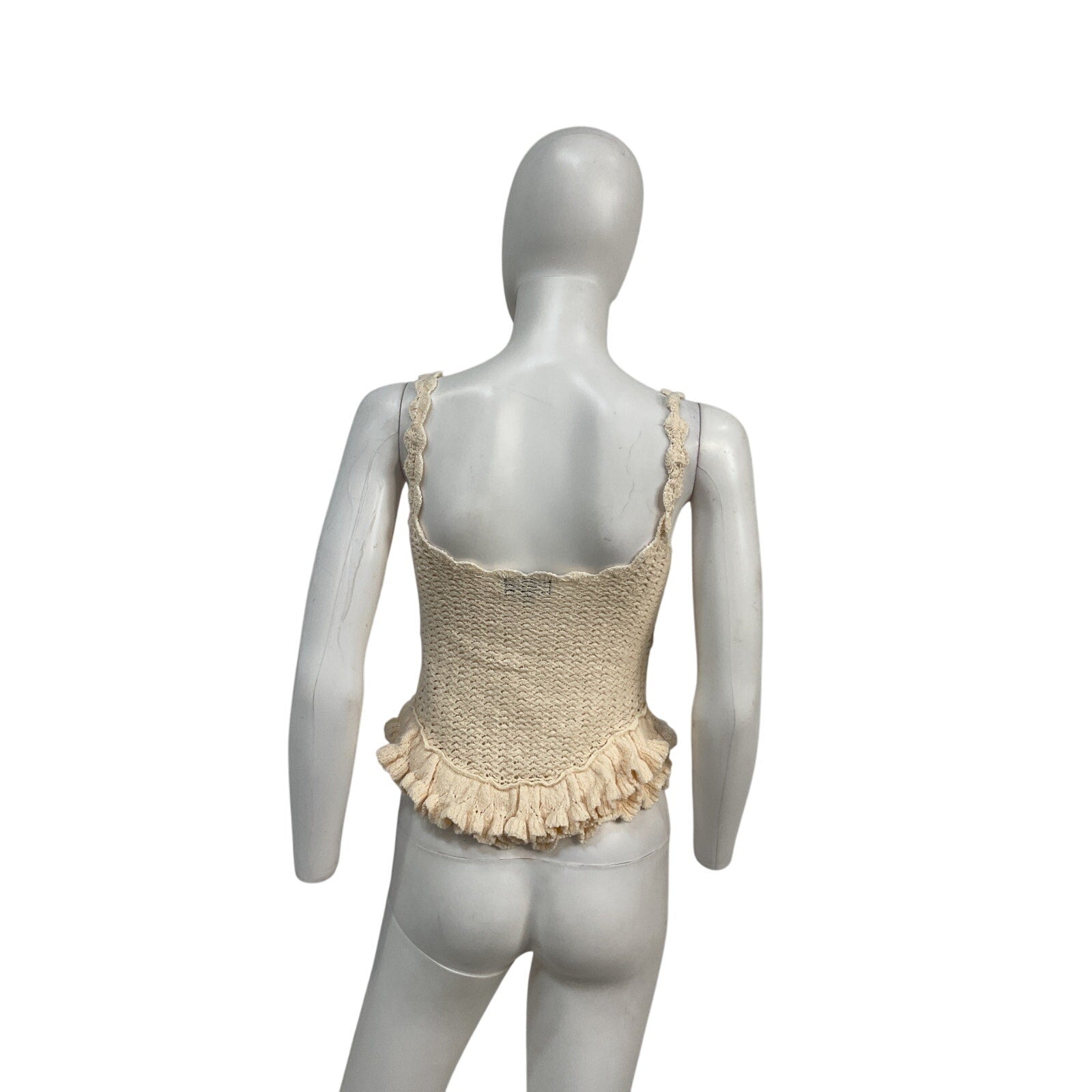 Majorelle 'Taissa' Cream Cotton Corset Top Size S