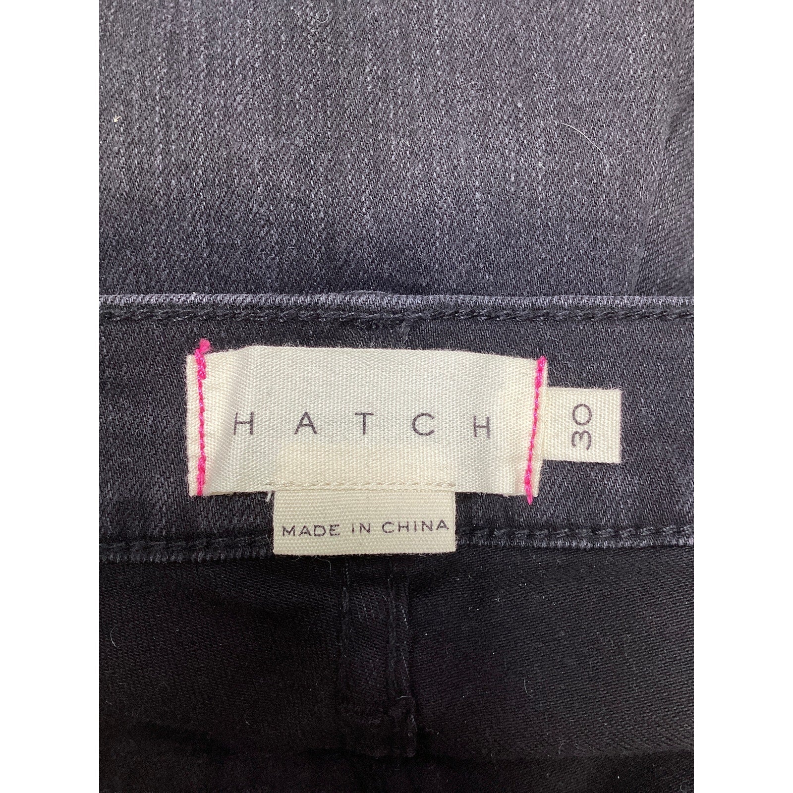 Hatch 'The Slim' Black Maternity Cotton Denim Jean Size 30 - NWT