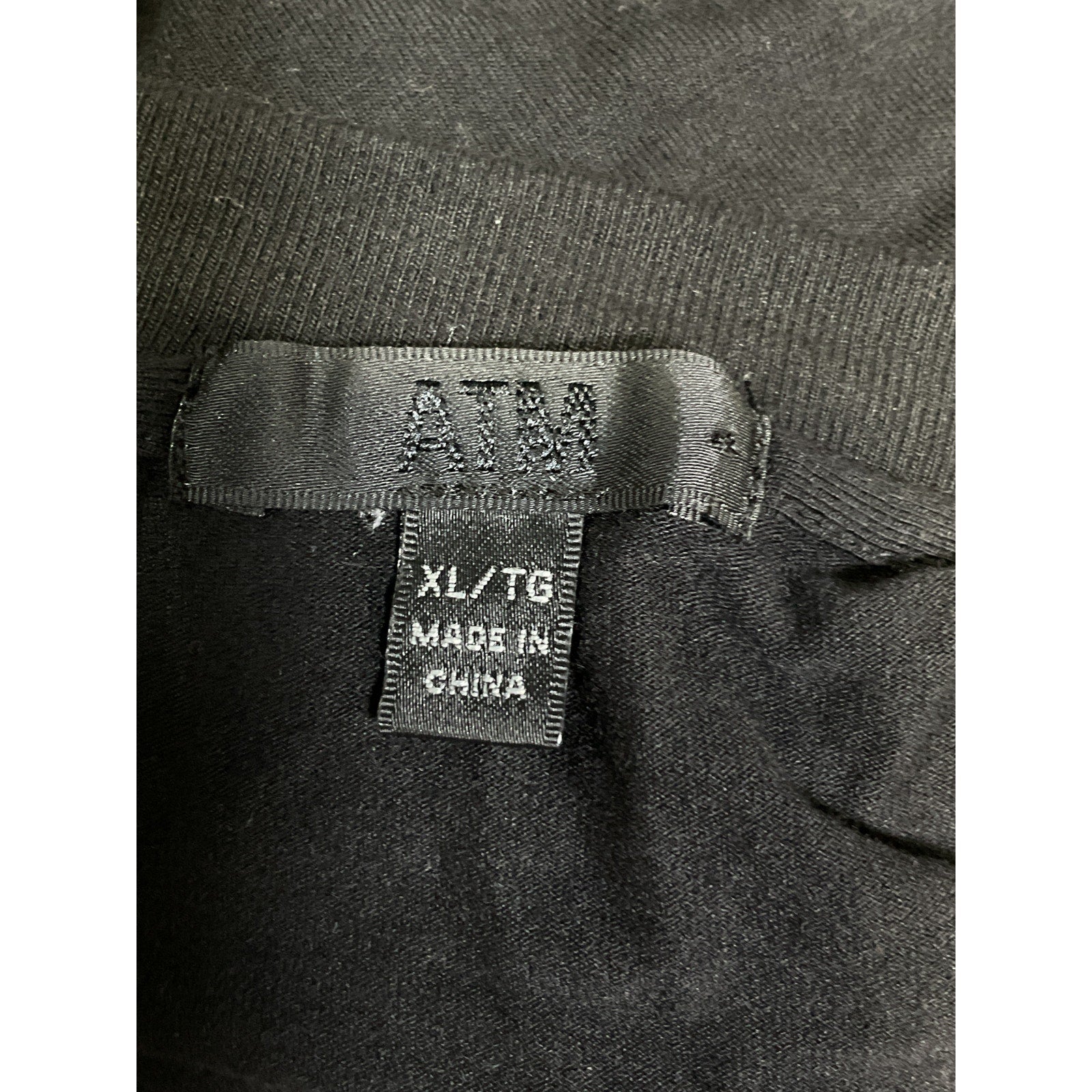 Atm Anthony 'Thomas' Black Melillo Matte Jersey Short Sleeve Ruched Mini Dress Size XL