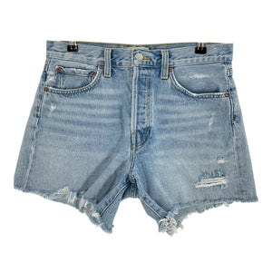 Agolde Distressed Blue Parker Long Shorts Size 27
