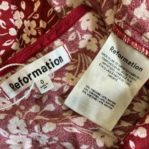 Reformation Chic Flower Girl Rilynn Dress Size 0