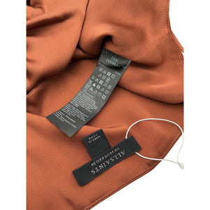 Allsaints 'Alexia' Brown Poly Top Size 6
