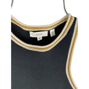 A.L.C. Contrast Trim Black Nelly Tank Size XS