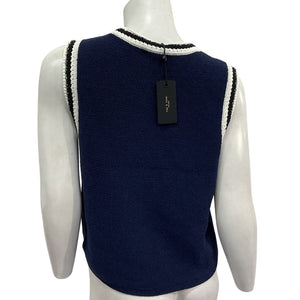 Rag & Bone Textured Navy Meghan Sweater Vest Size M NWT