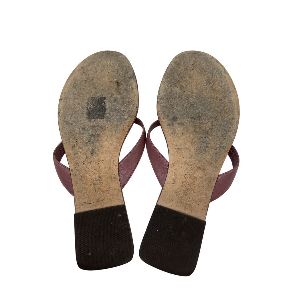 Tory Burch Purple Leather Classic Flip-Flop Flat Size 7
