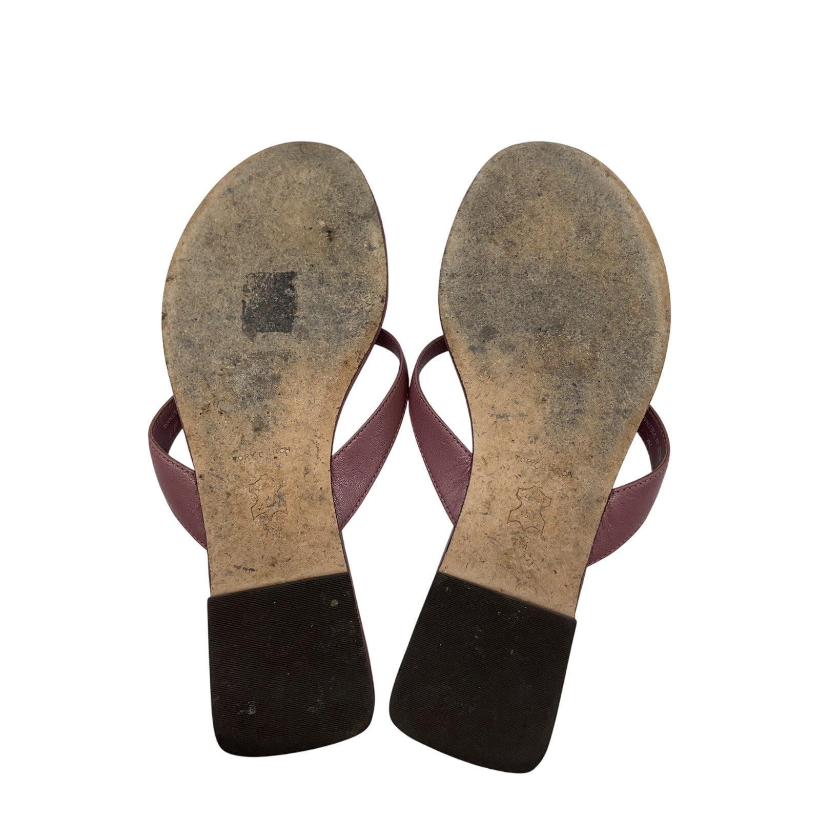 Tory Burch Purple Leather Classic Flip-Flop Flat Size 7