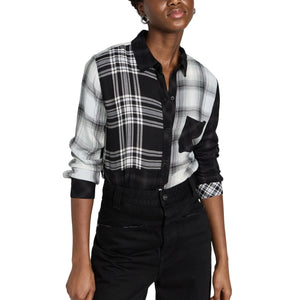 Rails Patchwork Mixed Onyx Plaid Hunter Shirt Size M