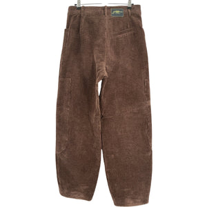 Ganni Textured Brown Seersucker Corduroy Pants Size 36