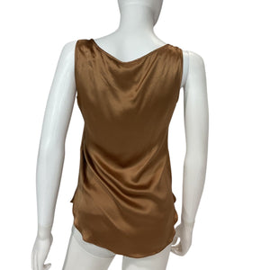 Max Mara Silk Brown Pan Tank Top Size 34