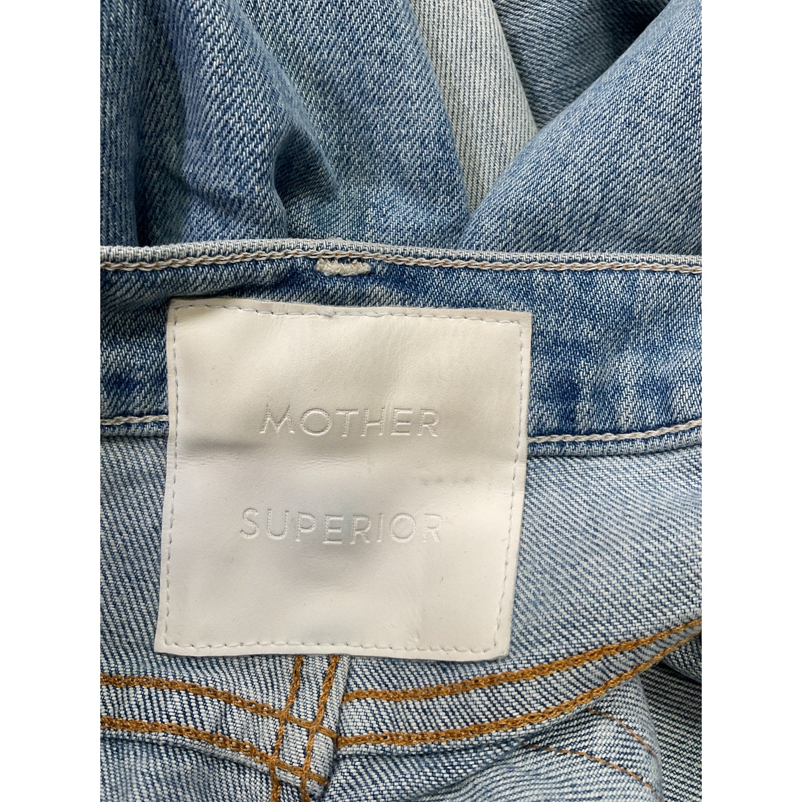 Mother High Waisted Blue Cotton Rider Skimp Size 26