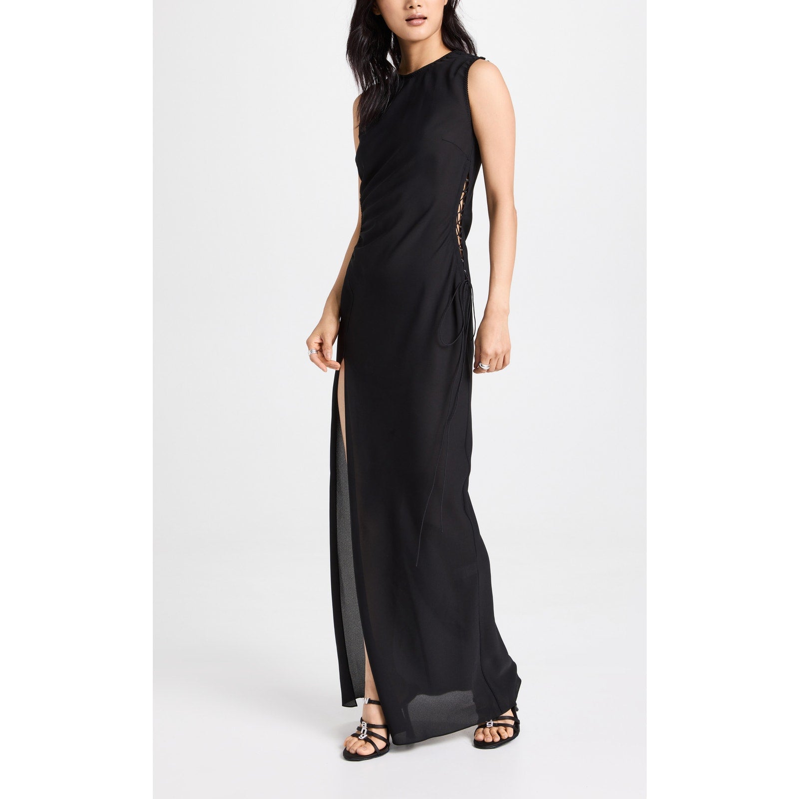 Anna October 'Alexa' Black Acetate Maxi Dress Size XS