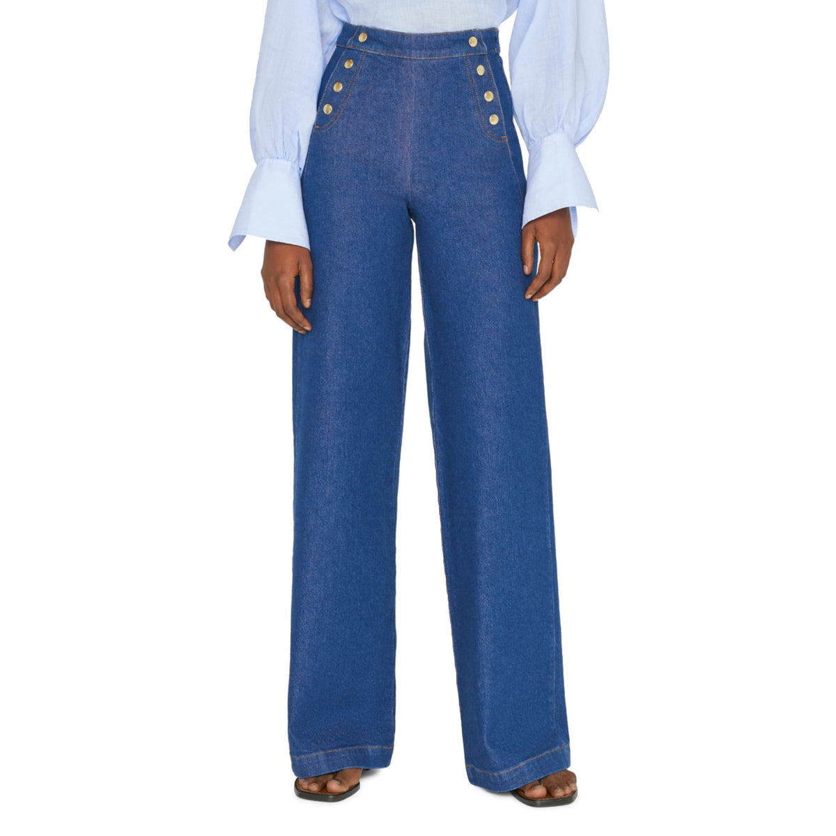 Frame Classic Blue Sailor Snap Denim Jeans Size 25