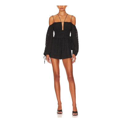Tularosa Smocked Black Magee Romper Size XS