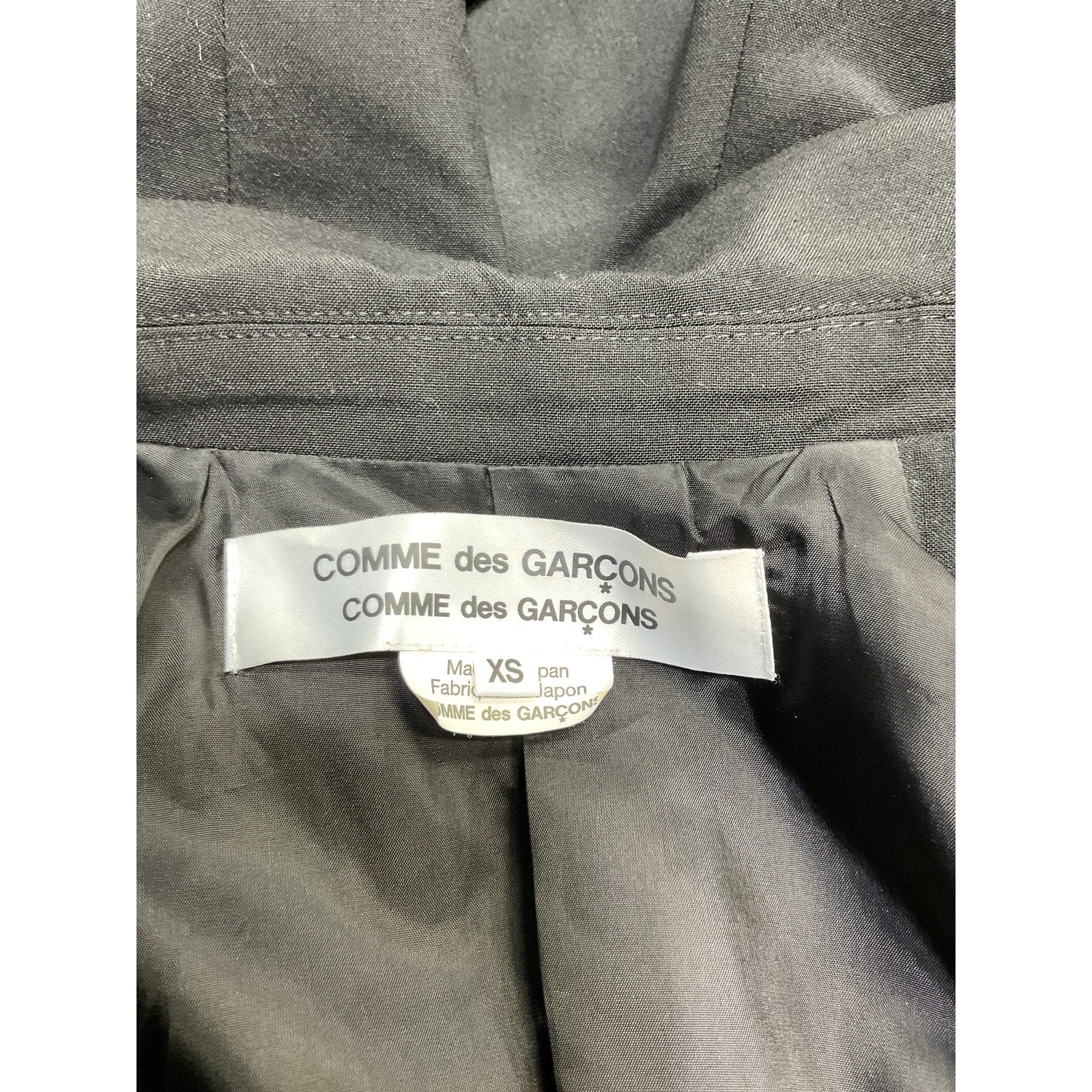 Comme Des Gar�ons Black Wool Blazer Size XS