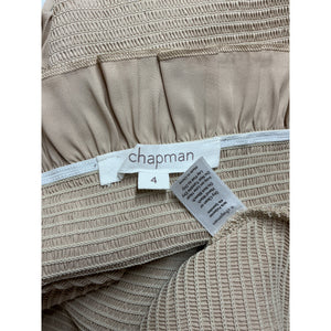 V. Chapman 'Lily' Tan Polyester Dress Size 4