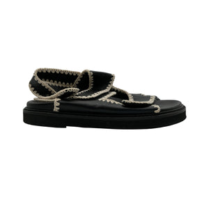 Toral Whipstitched Black Kristen Sandals Size 40 EU / US 10