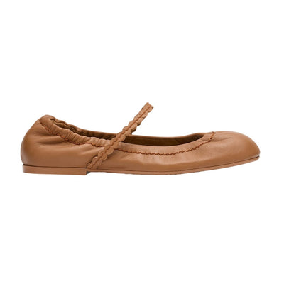 See By Chloé Scalloped Tan Kaddy Ballet Flat Size 38 EU / US 8