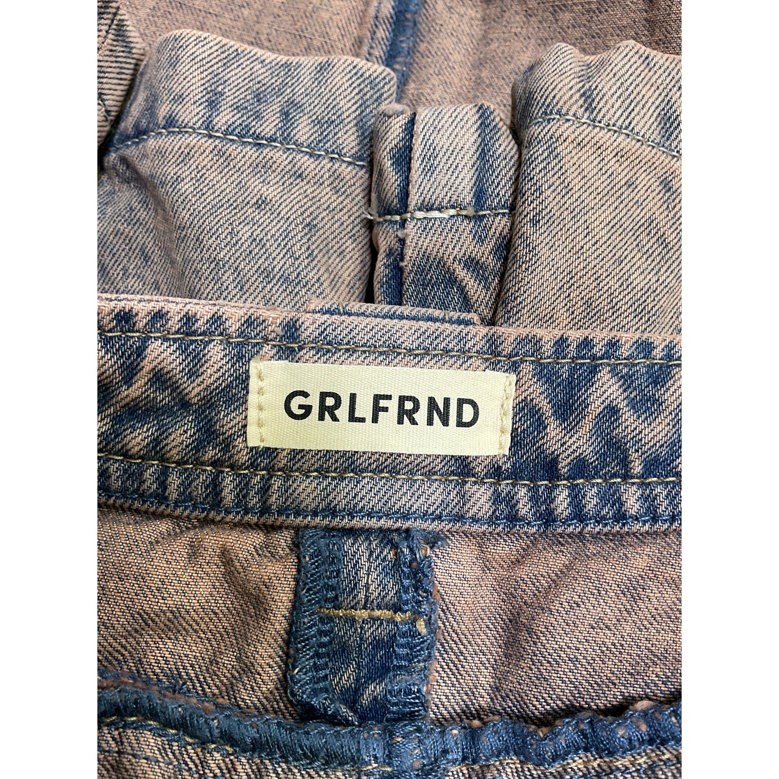 Grlfrnd 'Ivy' Tan Cotton Pleated Mini Skirt Size 25