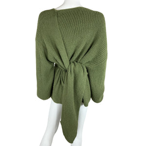 House Of Harlow 1960 Cozy Forest Green Khalida Wrap Sweater Size M