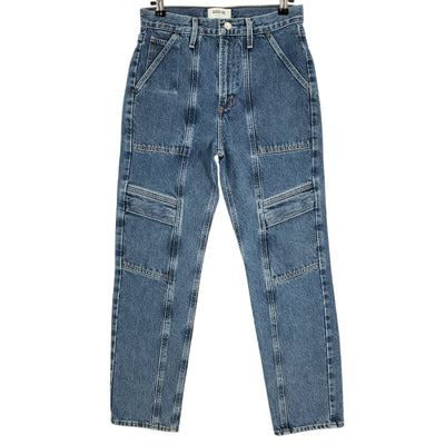 Agolde Utility Blue Cooper Cargo Denim Jeans Size 25
