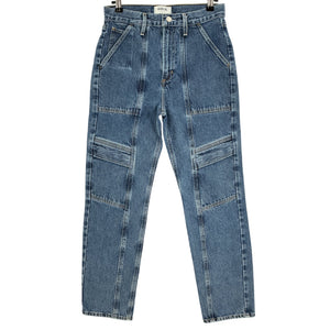 Agolde Utility Blue Cooper Cargo Denim Jeans Size 25