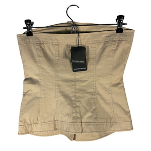 Marissa Webb Canvas Lace Up Tan Oakley Corset Top Size XS NWT