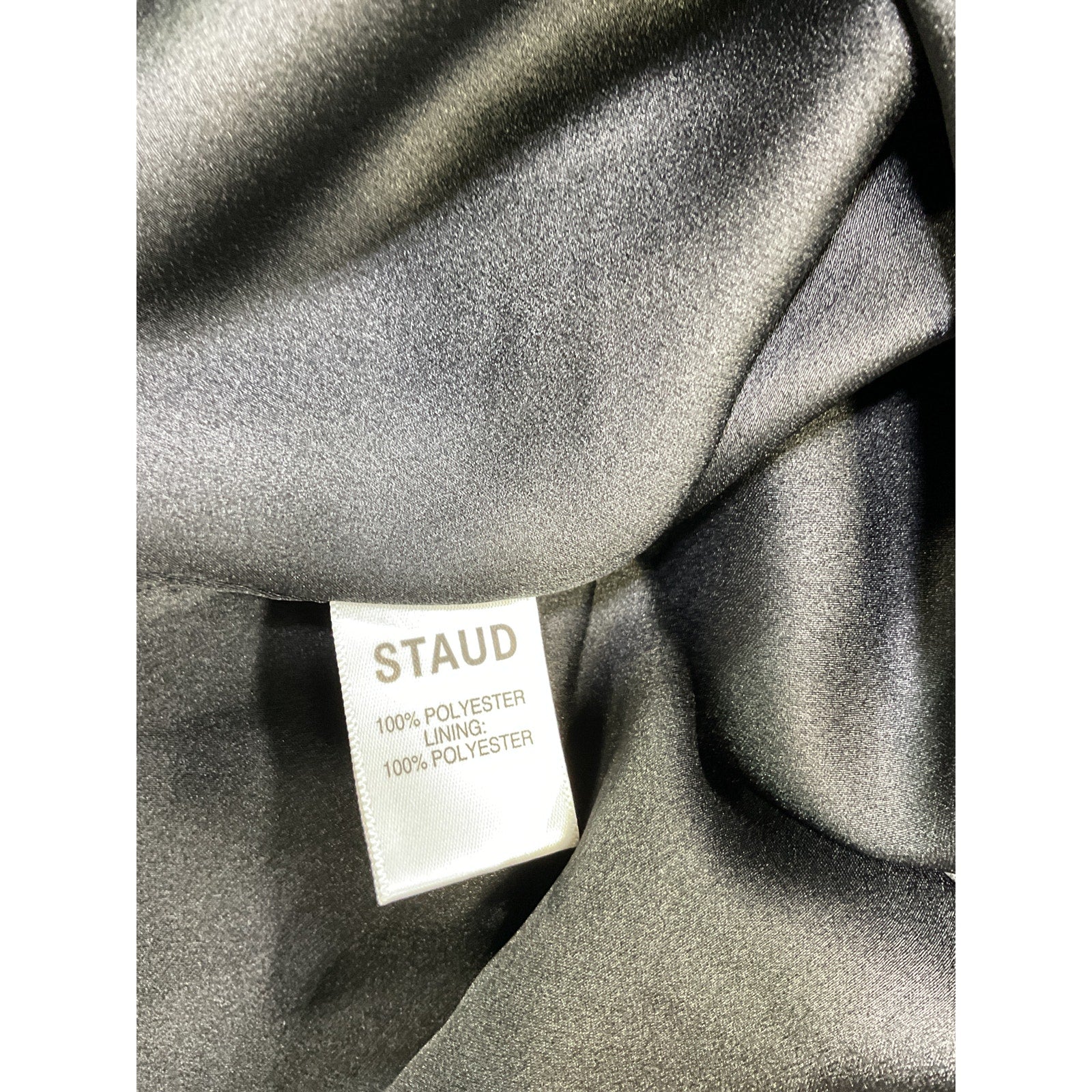 Staud 'Dome' Black Taffeta Cut Out Halterneck Tie Dress Size XS