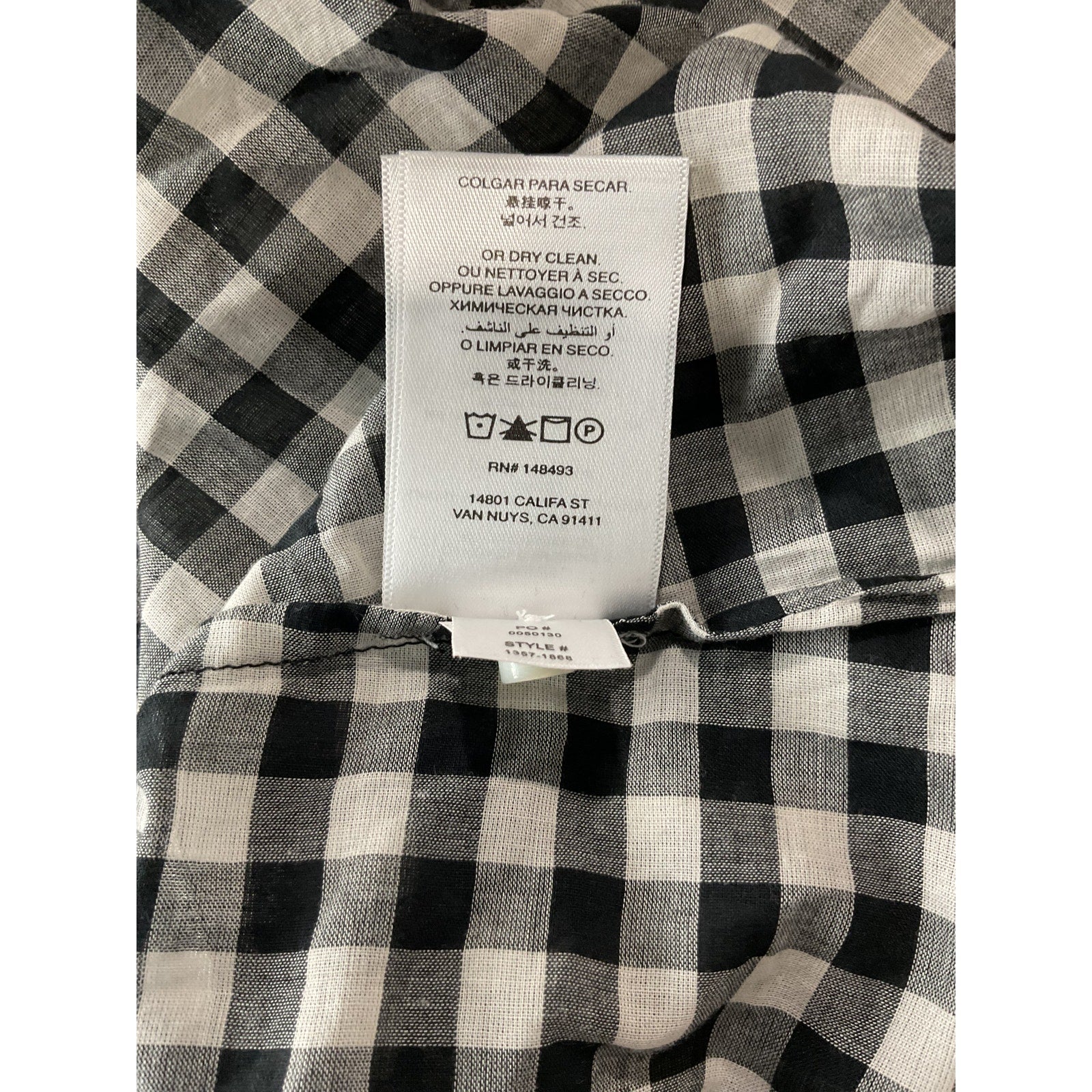 D�en 'June' Black Cotton Top Size L